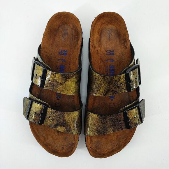 Birkenstock Woman’s Arizona Soft Footbed Milky Way Birko-Flor Sandals Size 7 US - Picture 4 of 8